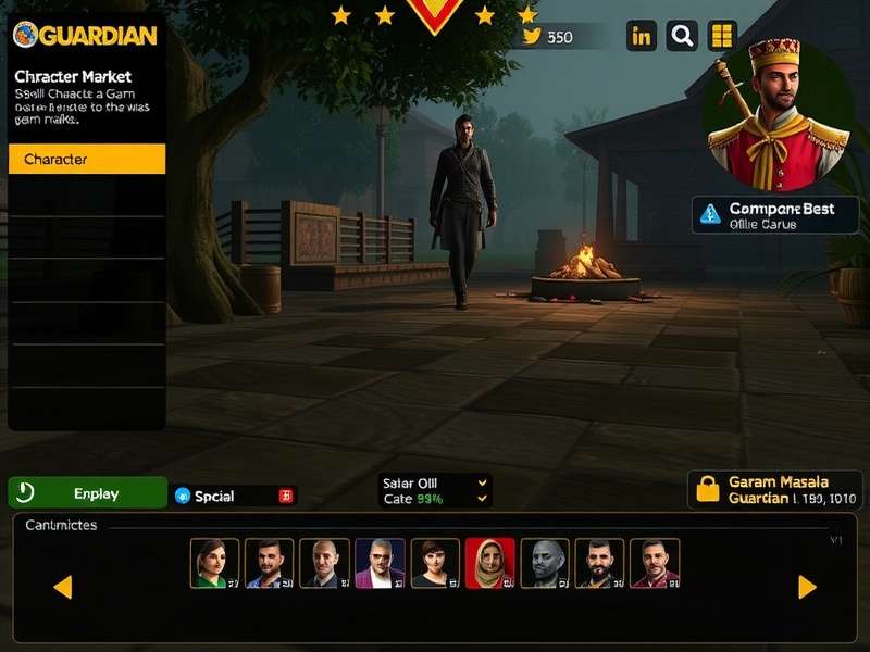 Garam Masala Guardian character customization screen